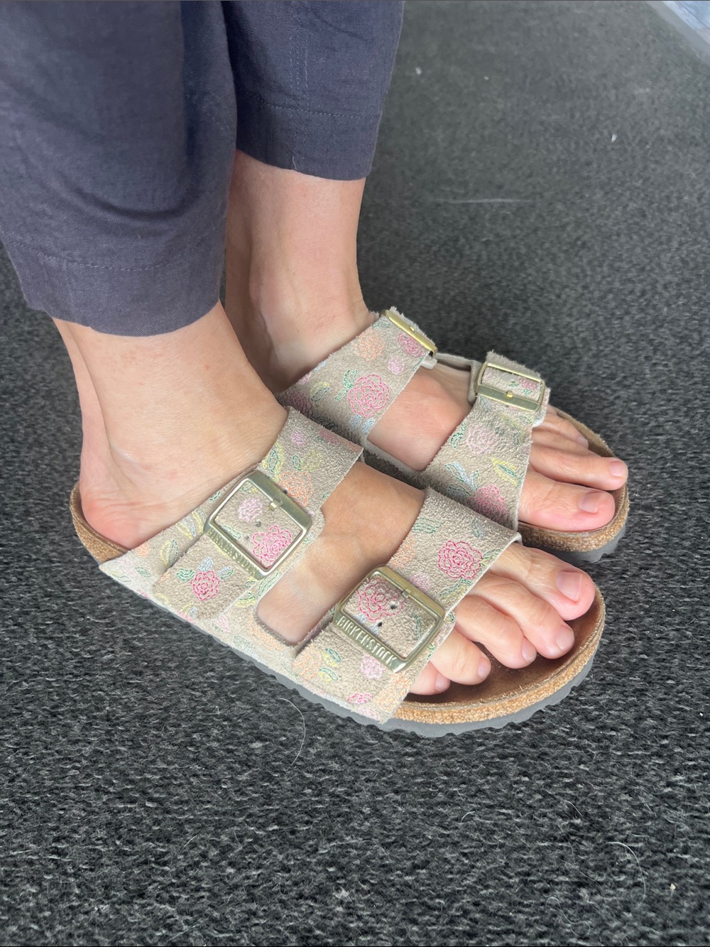 Birkenstock Arizona Sandcastle Flower Print sandal Size EU 39 US 8